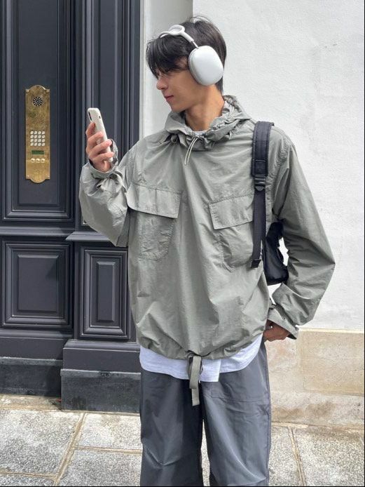 淨色雙袋口連帽風褸 DDM-016T