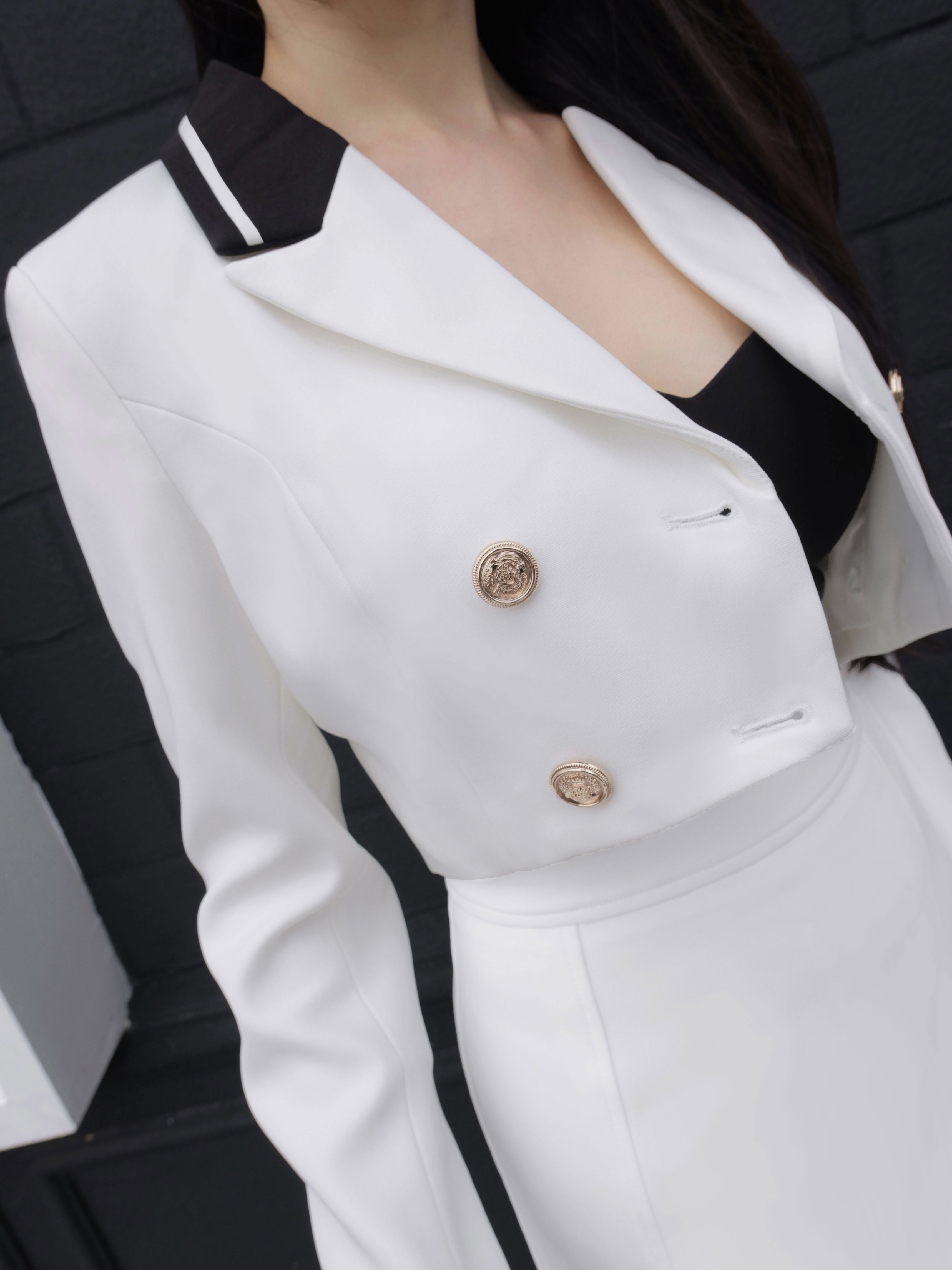 訂製-海軍領撞色西裝套裝