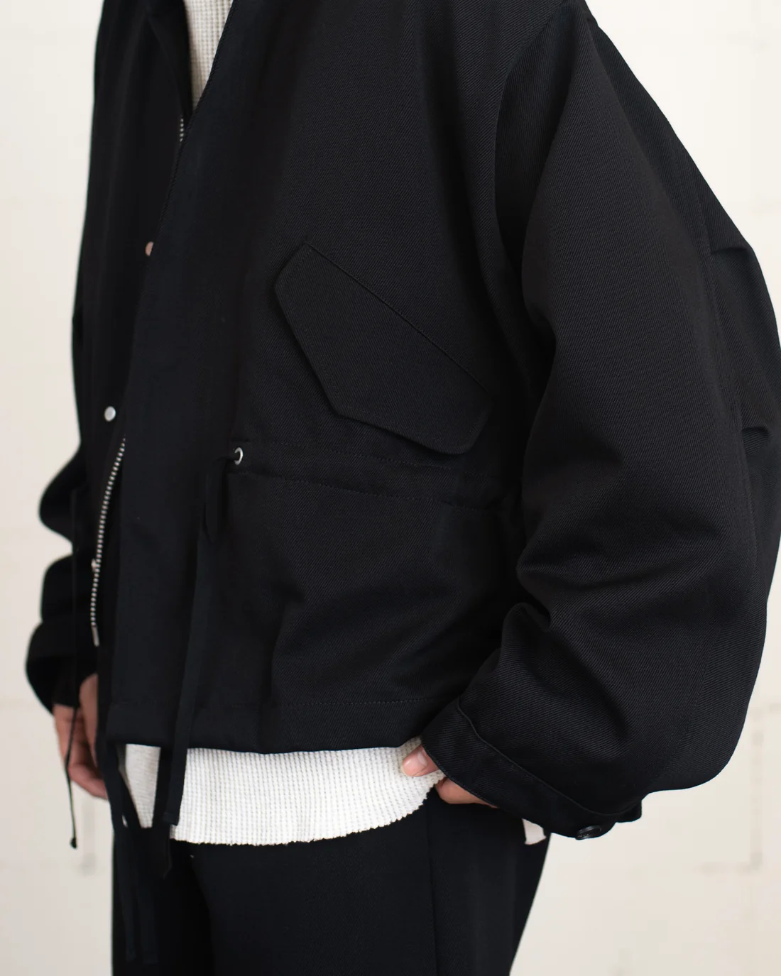 ジャケット・アウター Name. / COTTON KERSEY M-65 SHORT JACKET Name. - COTTON/WOOL KERSEY M-65 SHORT JACKET / BLACK