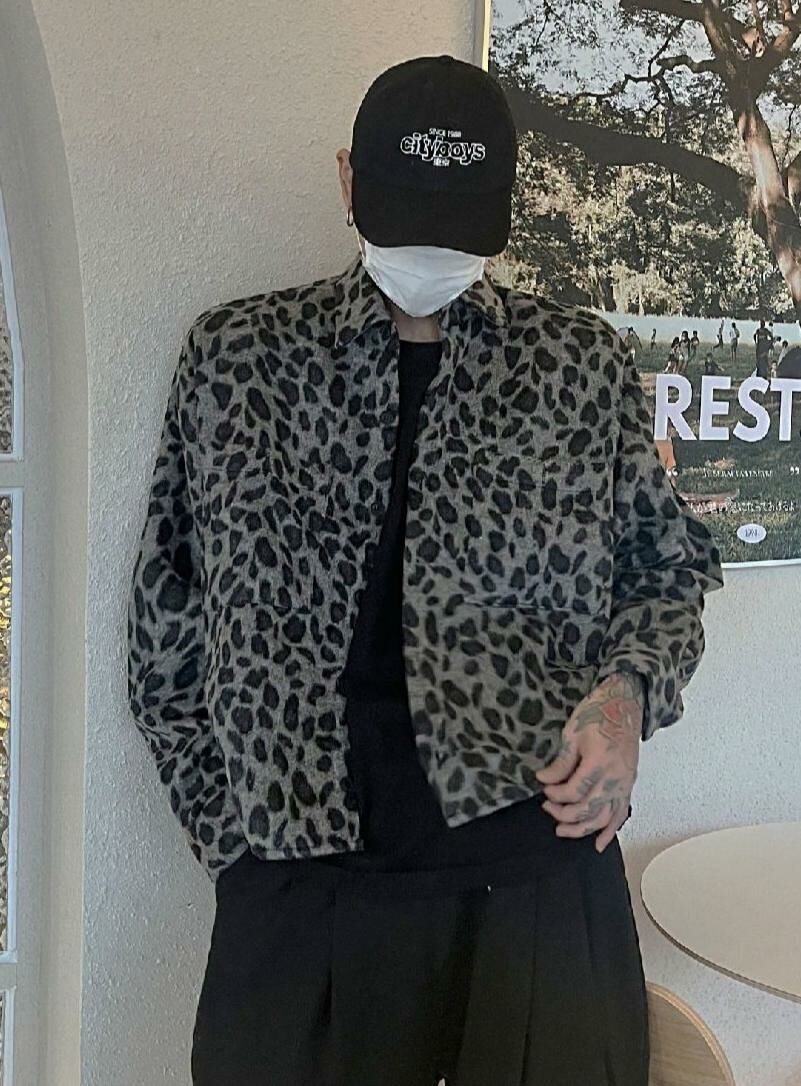 豹紋長袖恤衫 Crunky_youth-016JK