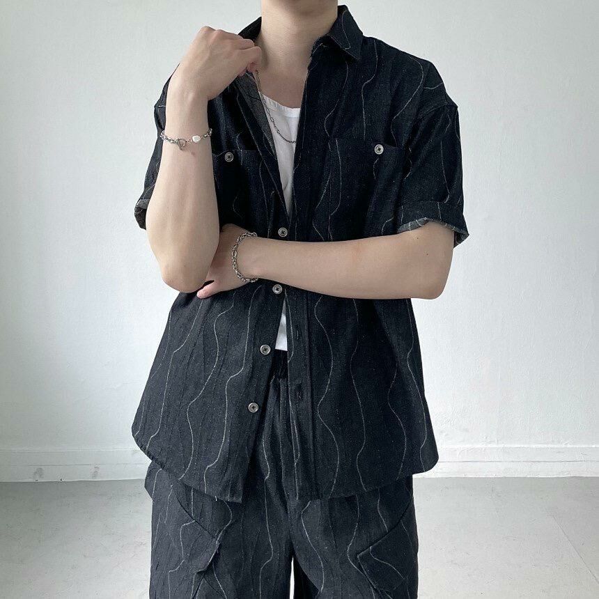 波浪紋短袖恤衫 Crunky_youth-053S