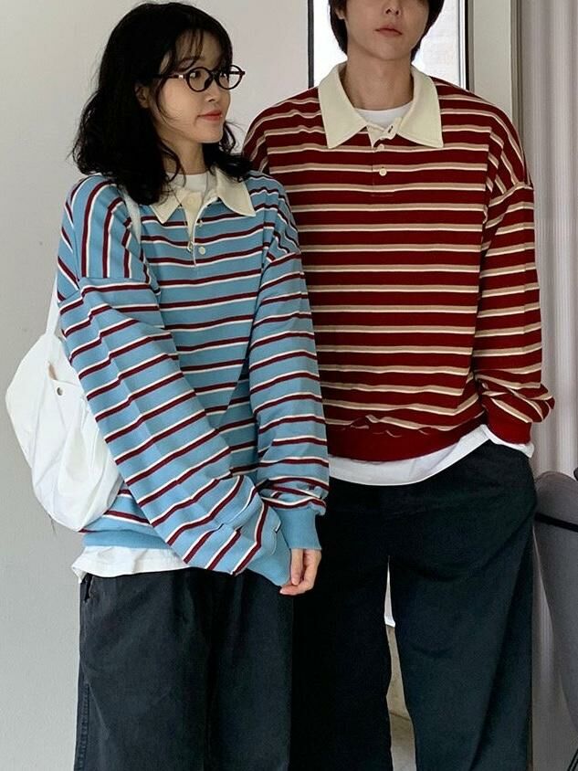 橫間長袖PoloTee T5601
