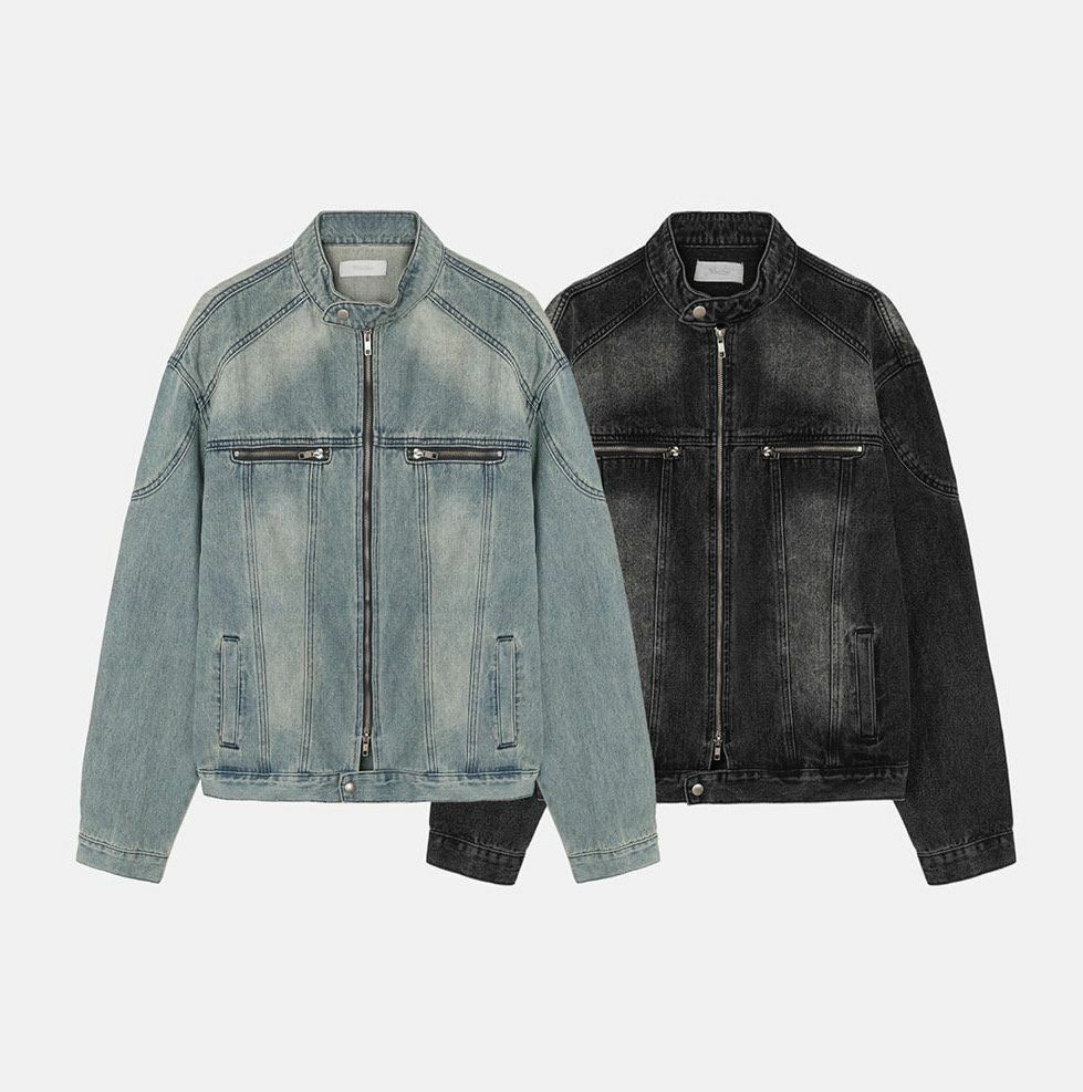 洗水企領牛仔褸 JK2538