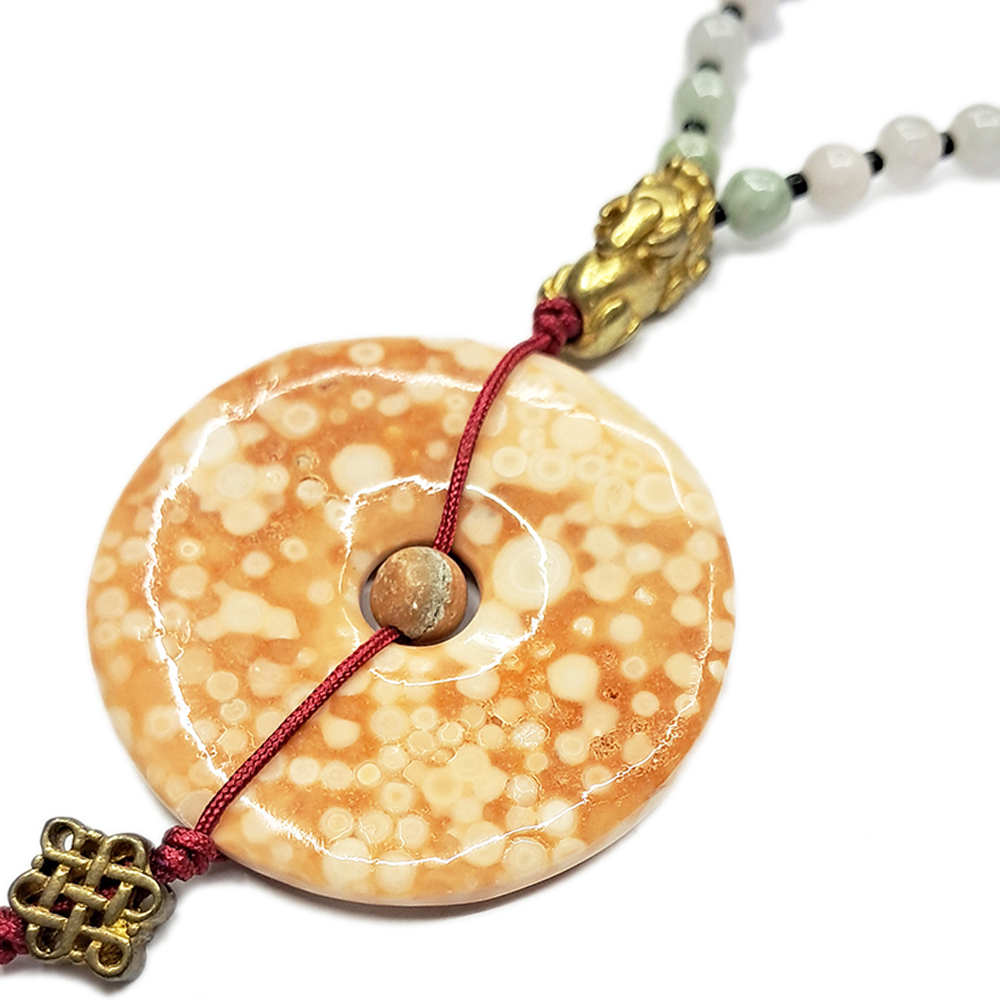 龍宮舍利平安扣&緬甸玉項鍊【十方】130961