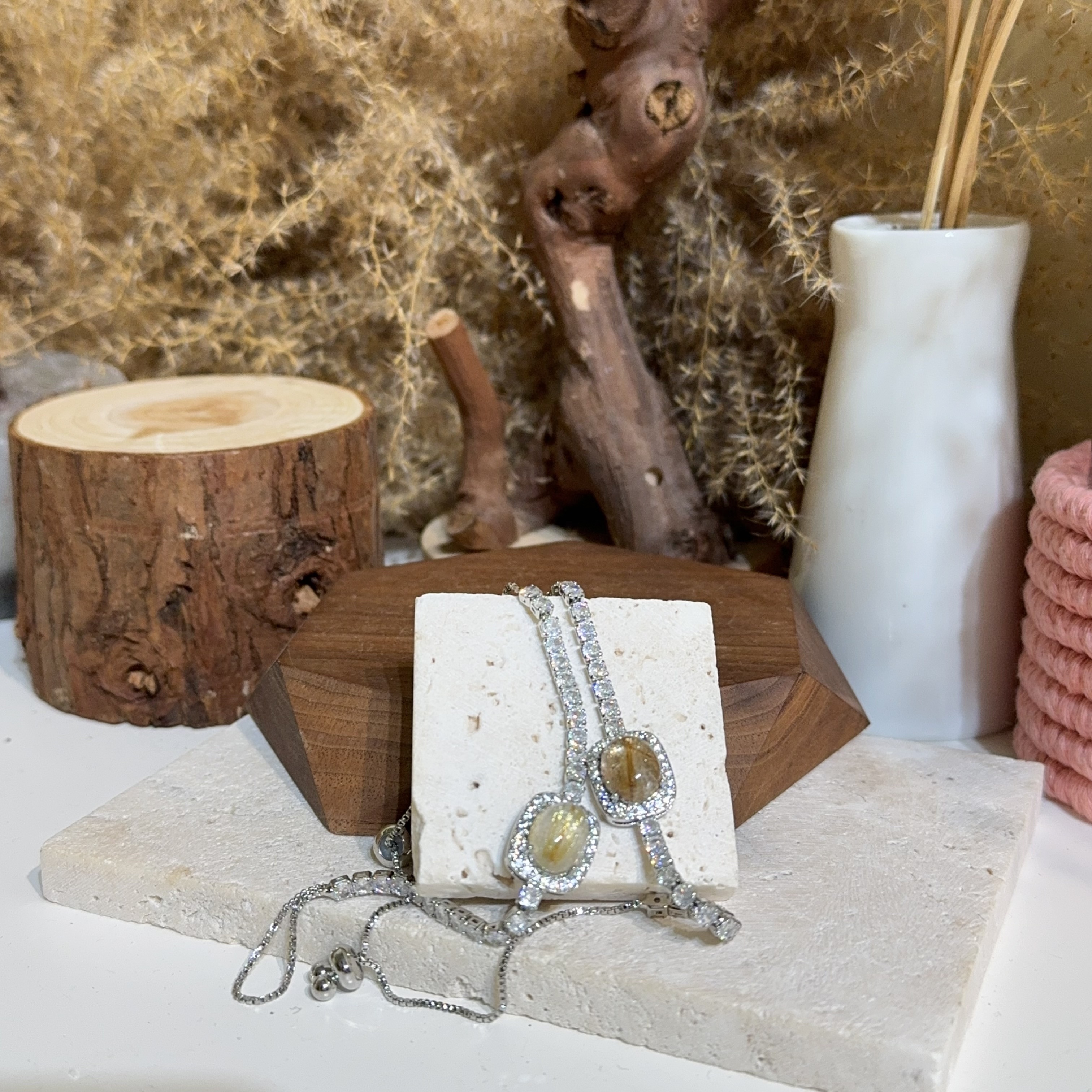 金鈦晶閃閃手鏈 （可調節）