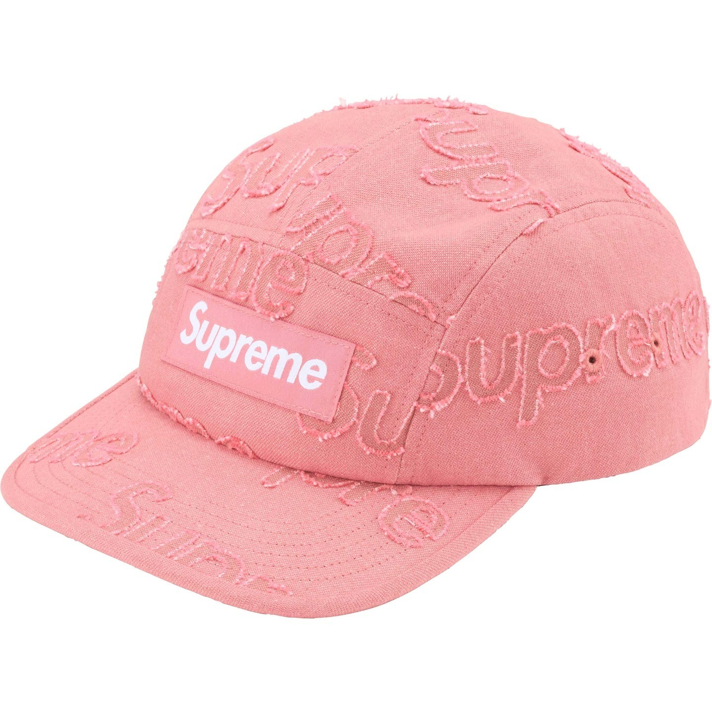現貨┃Supreme 24FW Lasered Denim Camp Cap 丹寧水洗滿版五分割帽
