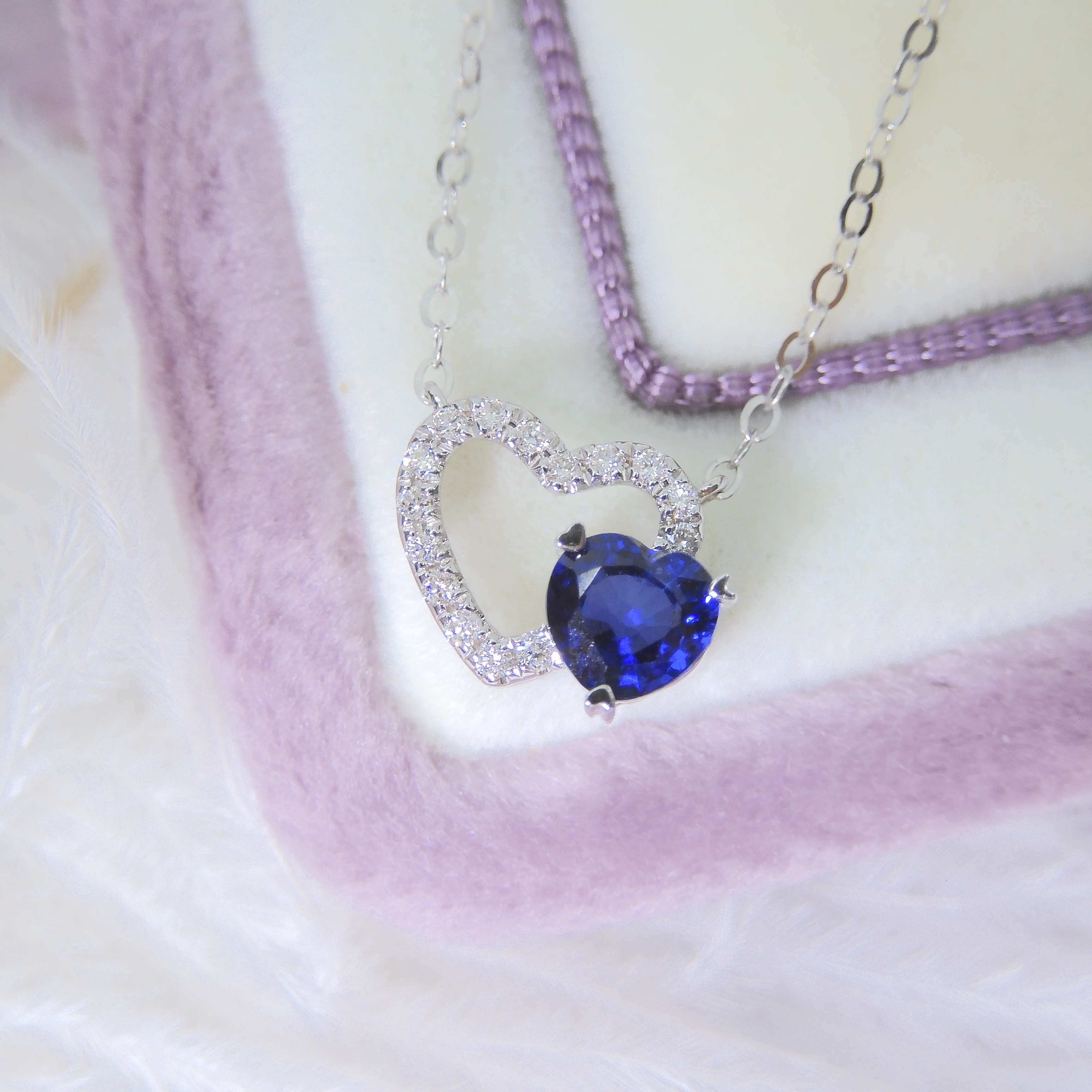 18K金 0.53ct 藍寶石項鏈