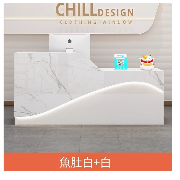 公司辦公前臺，接待臺，酒吧吧臺，超市收銀臺，服裝櫃臺【尺寸140x60x100cm】下單後聯絡客服確認發貨顔色與方位