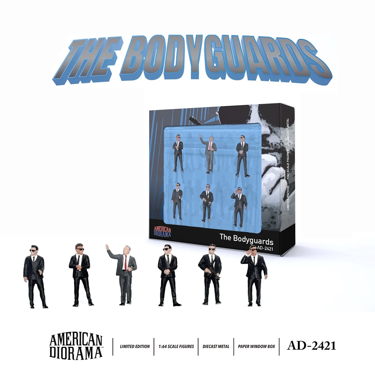 【預訂】American Diorama 1:64 Figure Set: The Bodyguards (Set of 6 figures)