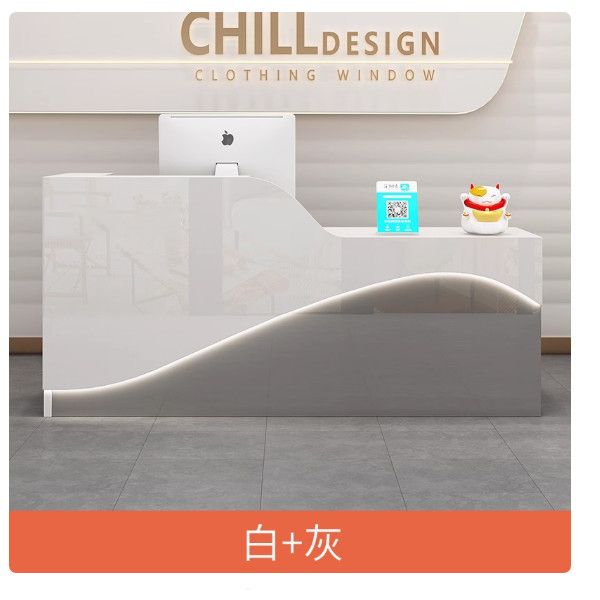 公司辦公前臺，接待臺，酒吧吧臺，超市收銀臺，服裝櫃臺【尺寸260x60x100cm】下單後聯絡客服確認發貨顔色與方位