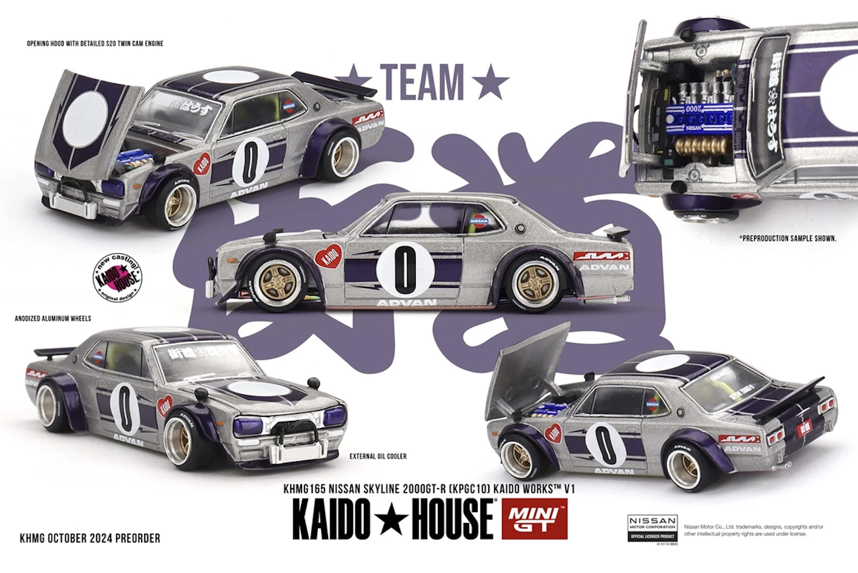 【預訂】Mini GT x Kaido House Nissan Skyline GT-R (KPGC10) Kaido Works V1