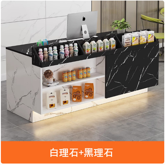 超市便利店收銀臺，公司辦公前臺，士多店櫃臺，接待臺，酒吧吧臺【尺寸180x60x90cm】下單後聯絡客服確認發貨顔色與方位