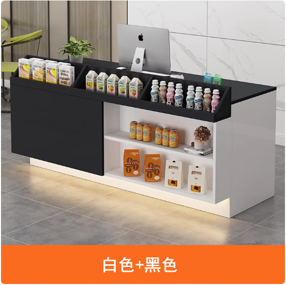 超市便利店收銀臺，公司辦公前臺，士多店櫃臺，接待臺，酒吧吧臺【尺寸260x60x90cm】下單後聯絡客服確認發貨顔色與方位