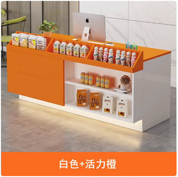 超市便利店收銀臺，公司辦公前臺，士多店櫃臺，接待臺，酒吧吧臺【尺寸280x60x90cm】下單後聯絡客服確認發貨顔色與方位