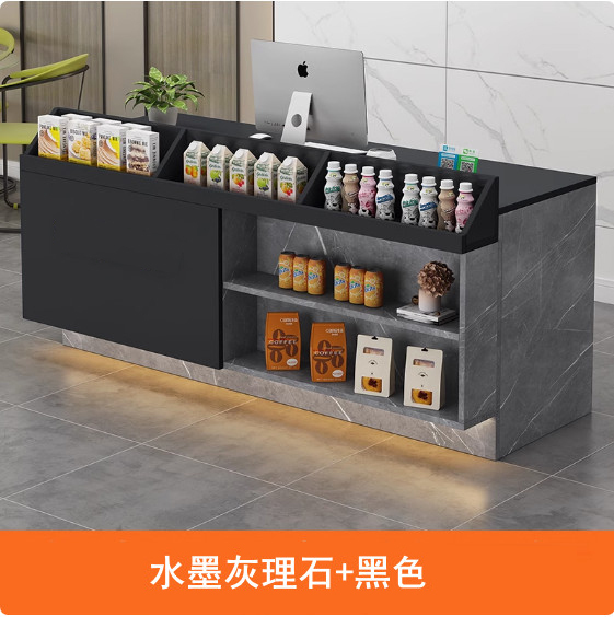 超市便利店收銀臺，公司辦公前臺，士多店櫃臺，接待臺，酒吧吧臺【尺寸400x60x90cm】下單後聯絡客服確認發貨顔色與方位