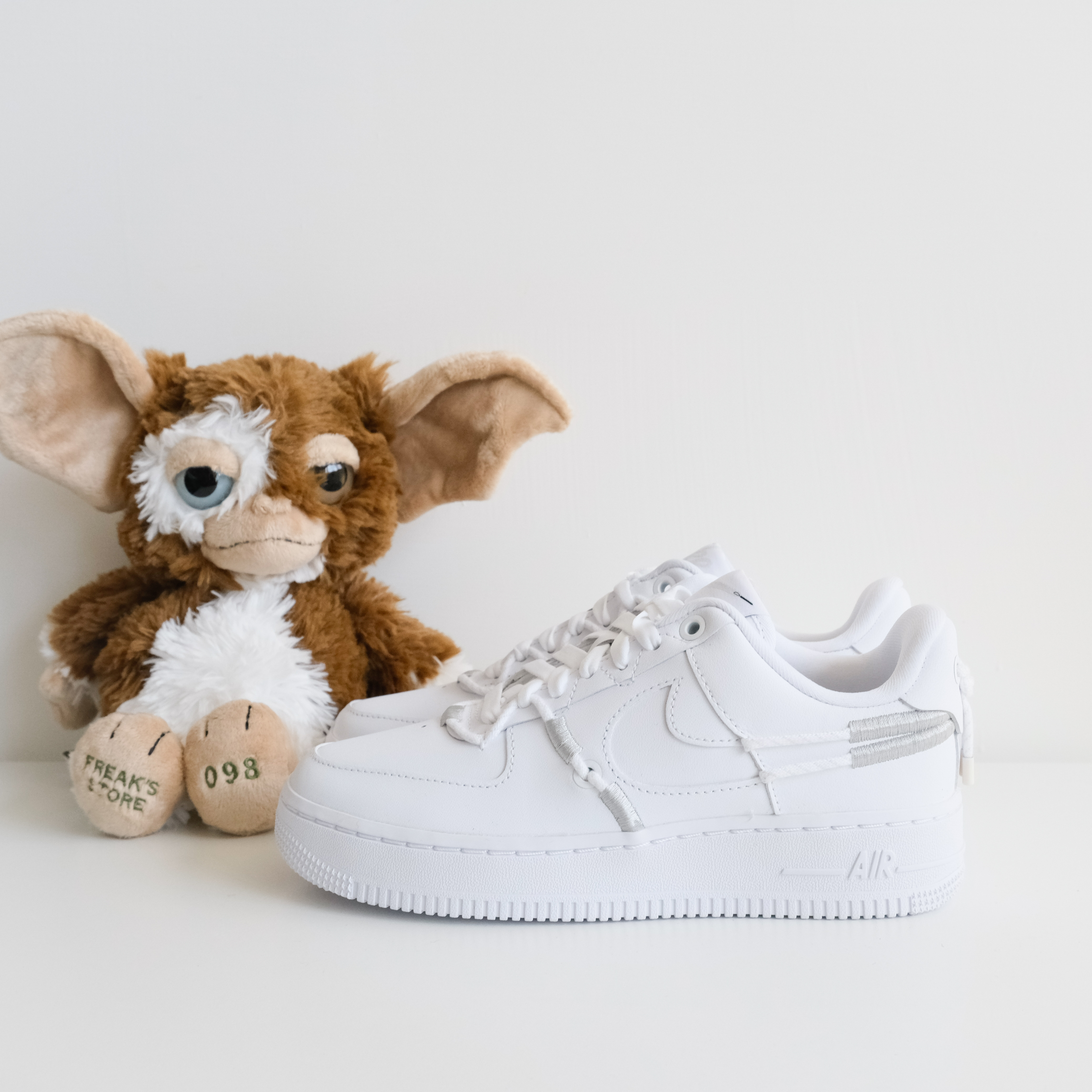 特價現貨┃女鞋 NIKE AIR FORCE 1 白色 銀色 編織 抽繩 打結 AF1 DH4408-101