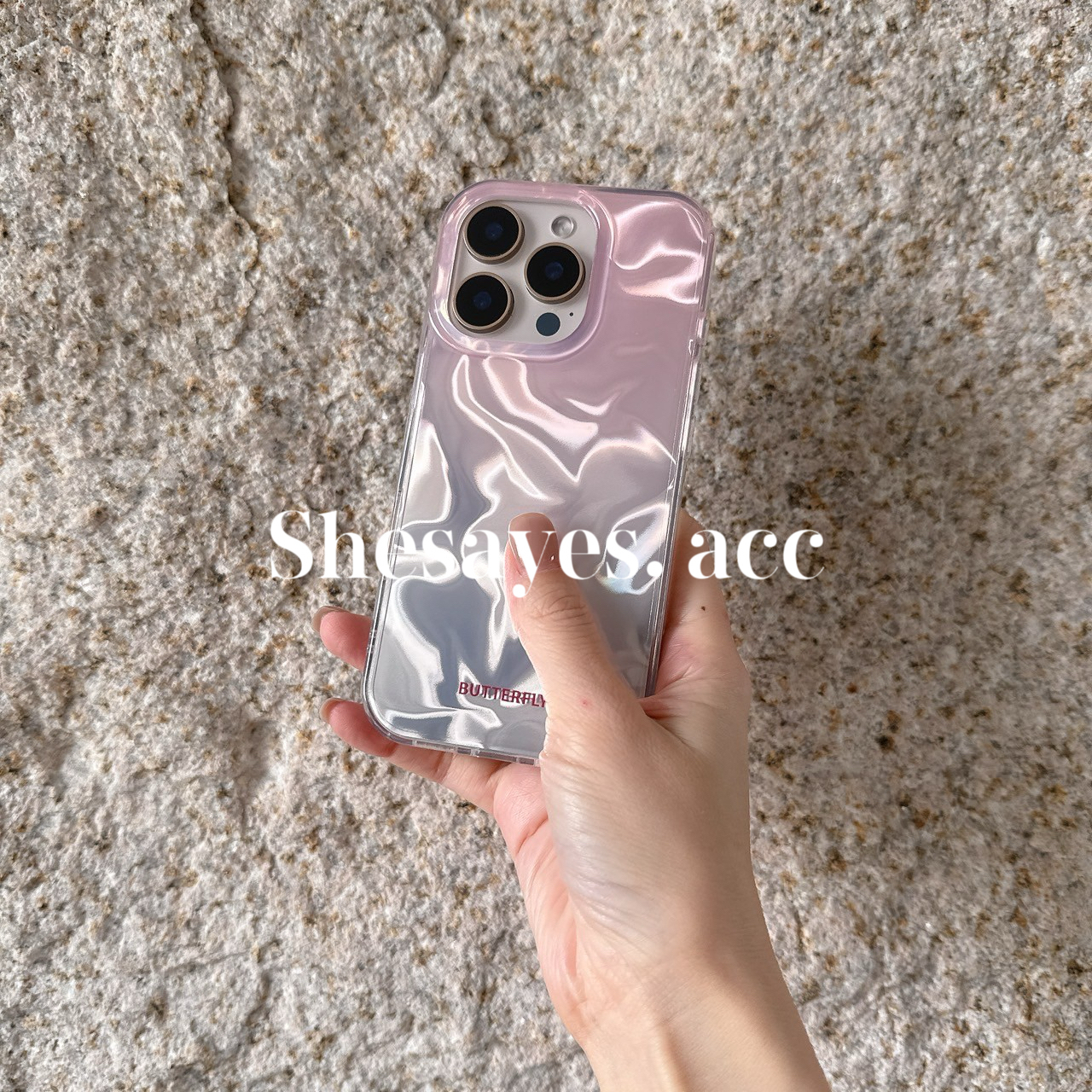 IPHONE 粉炫彩科技感手機殼