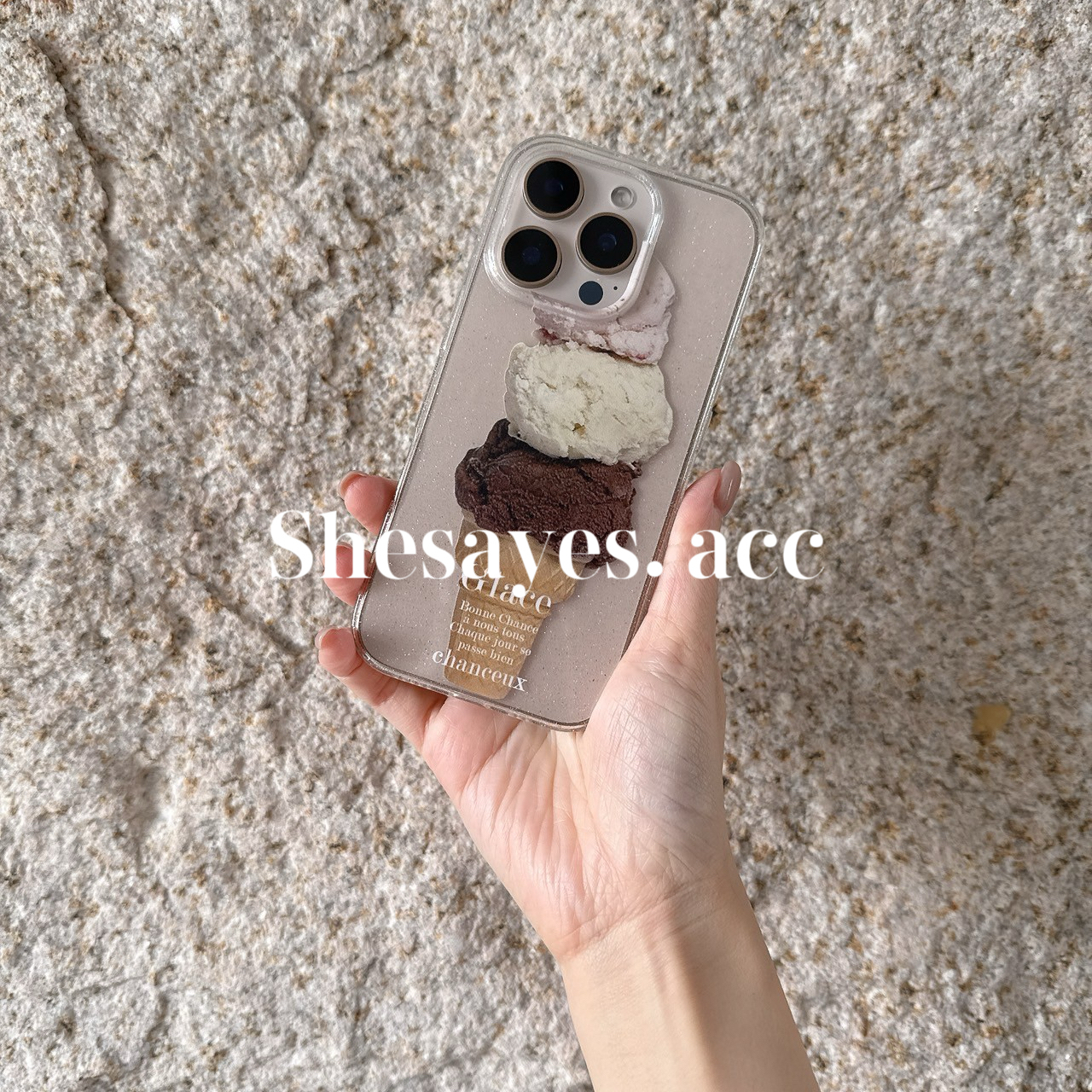 IPHONE 香草冰淇淋透明手機殼