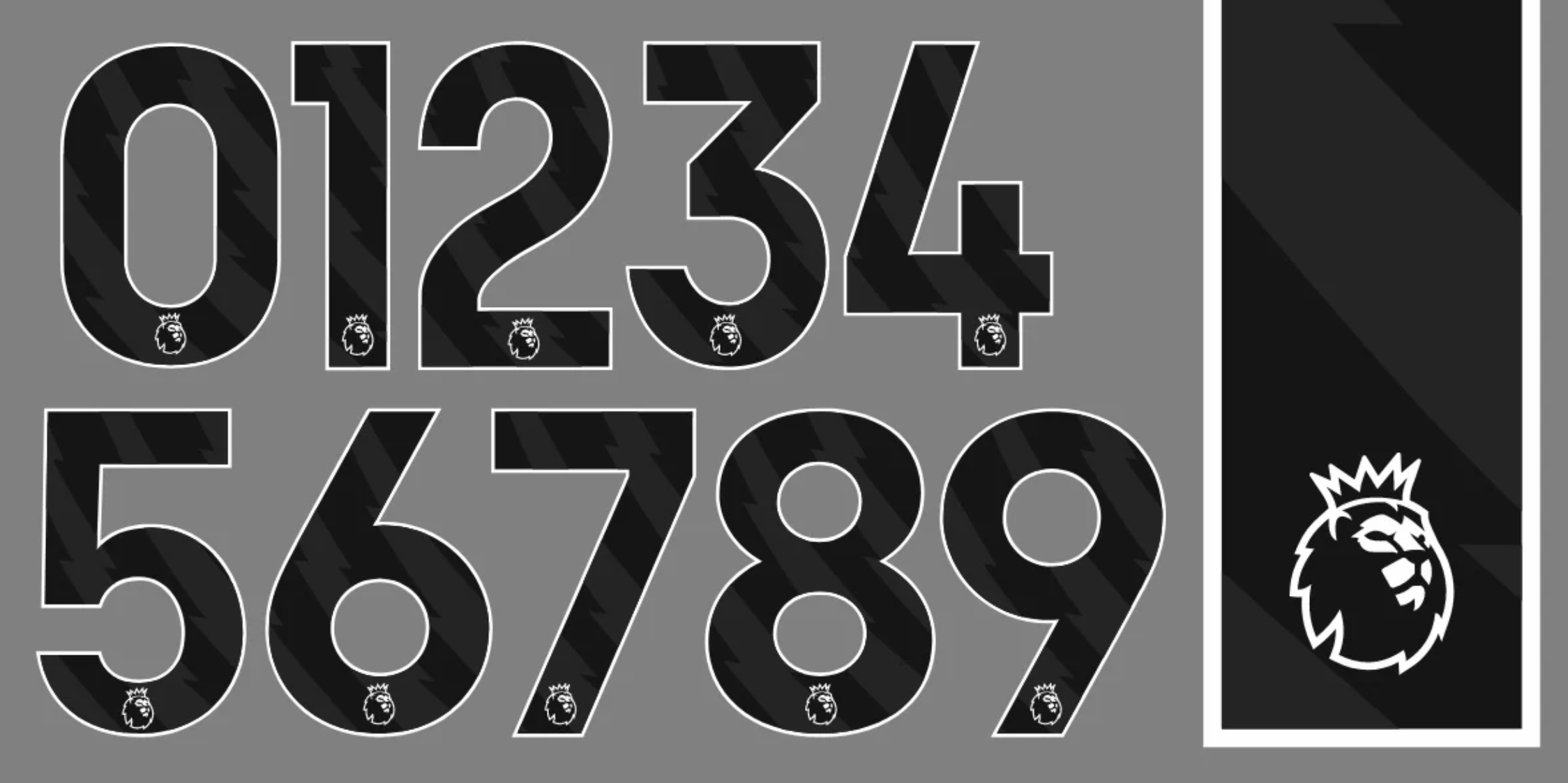 [印字]  2023~ 英格蘭超級聯賽用號碼 (黑色)