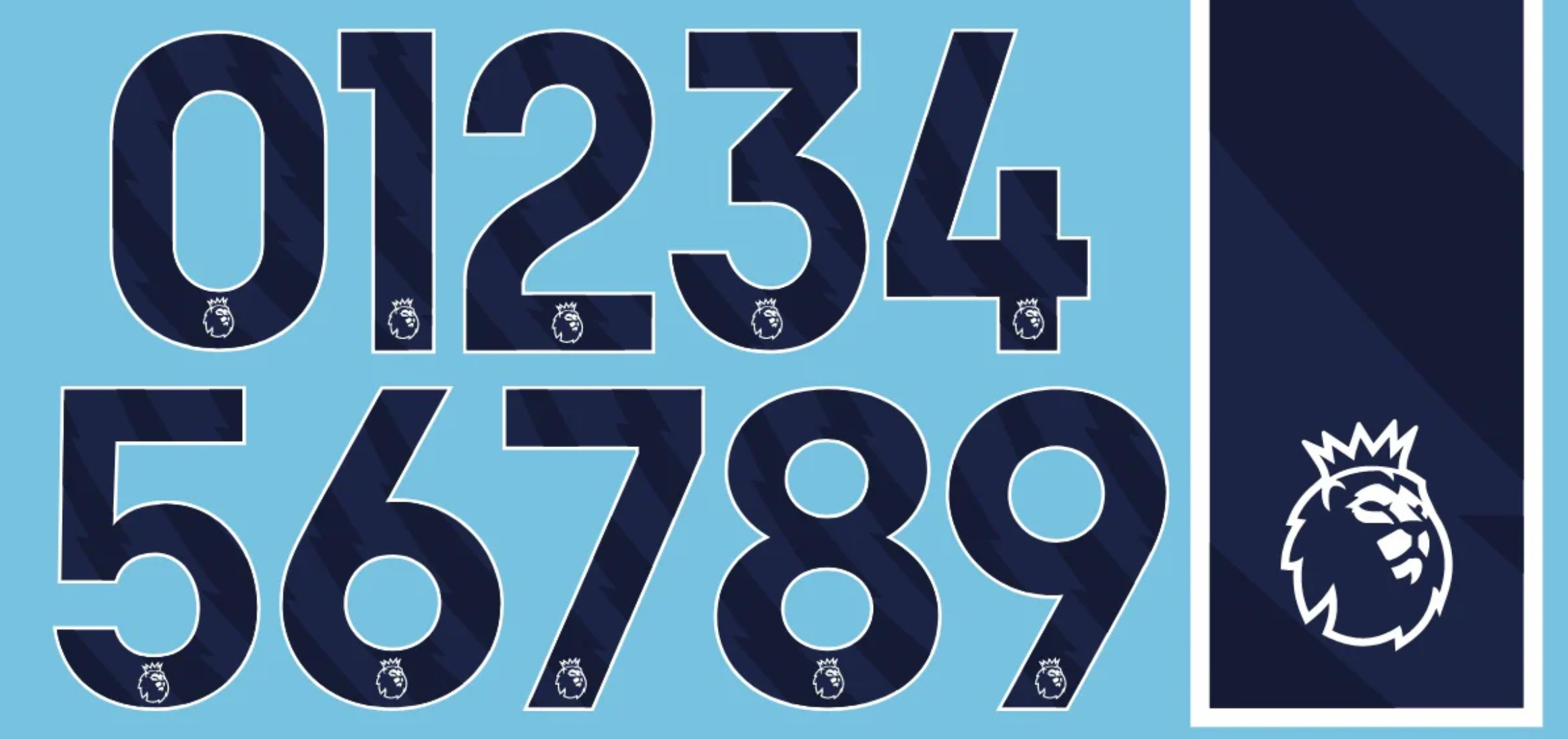 [印字]  2023~ 英格蘭超級聯賽用號碼 (深藍色)