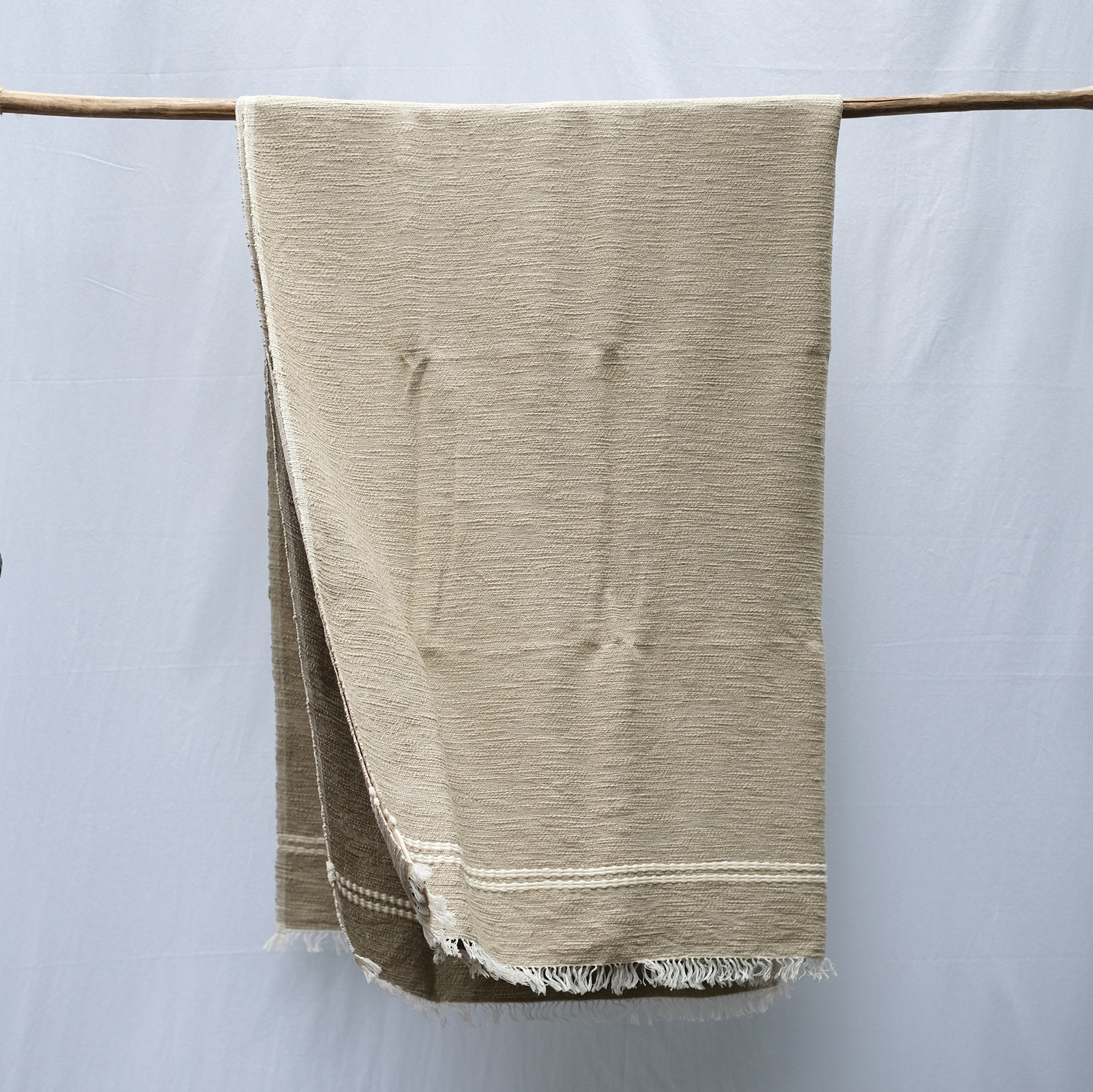 天然染手織布｜蓋毯 - 柔和｜ 柬埔寨