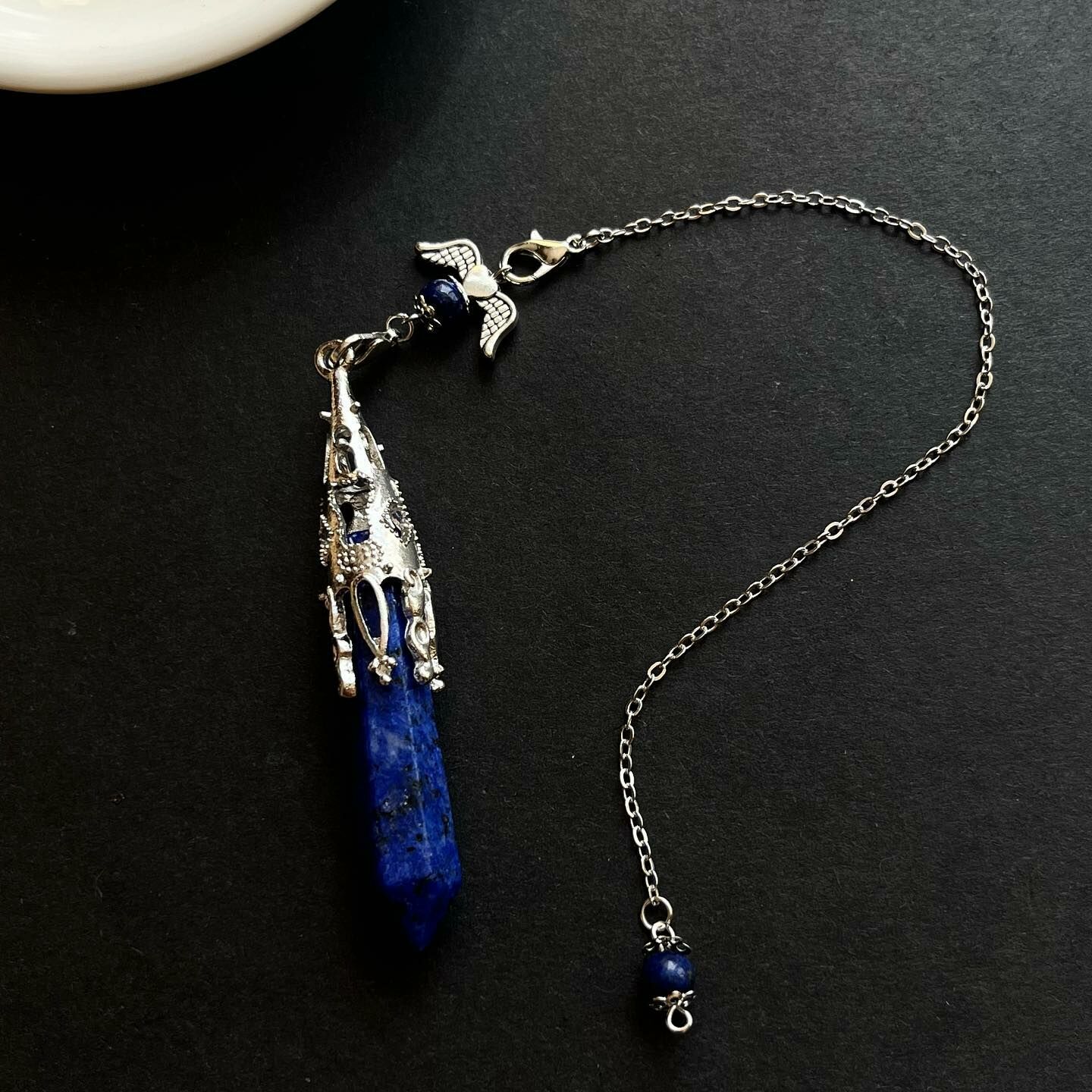 [原石] 青金石 水晶靈擺 （有染色）