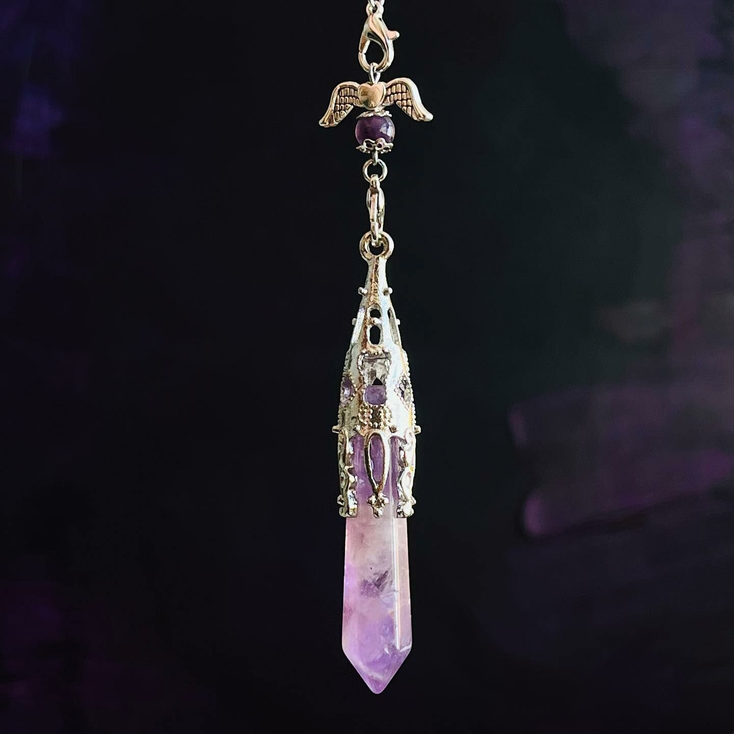 [原石] 夢幻紫水晶 水晶靈擺