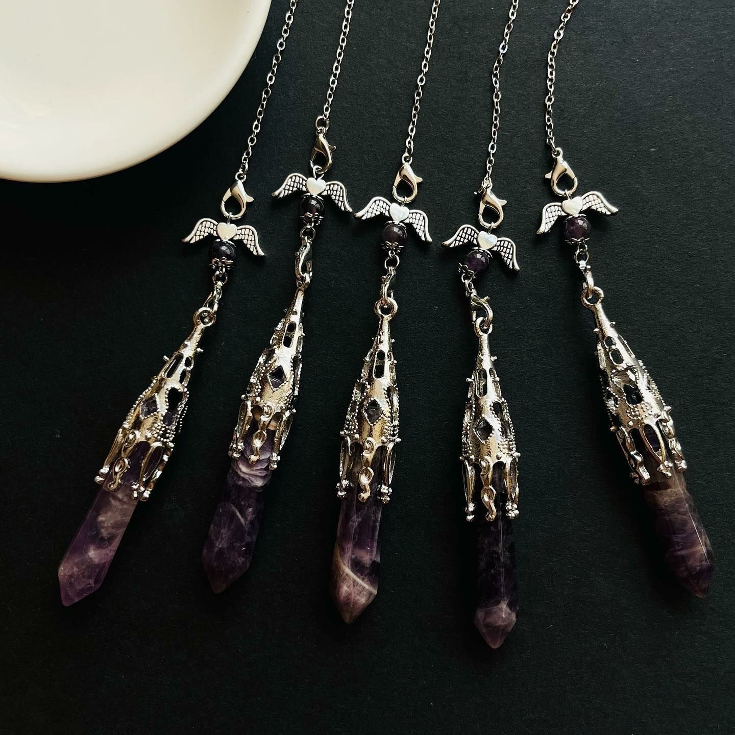 [原石] 夢幻紫水晶 水晶靈擺