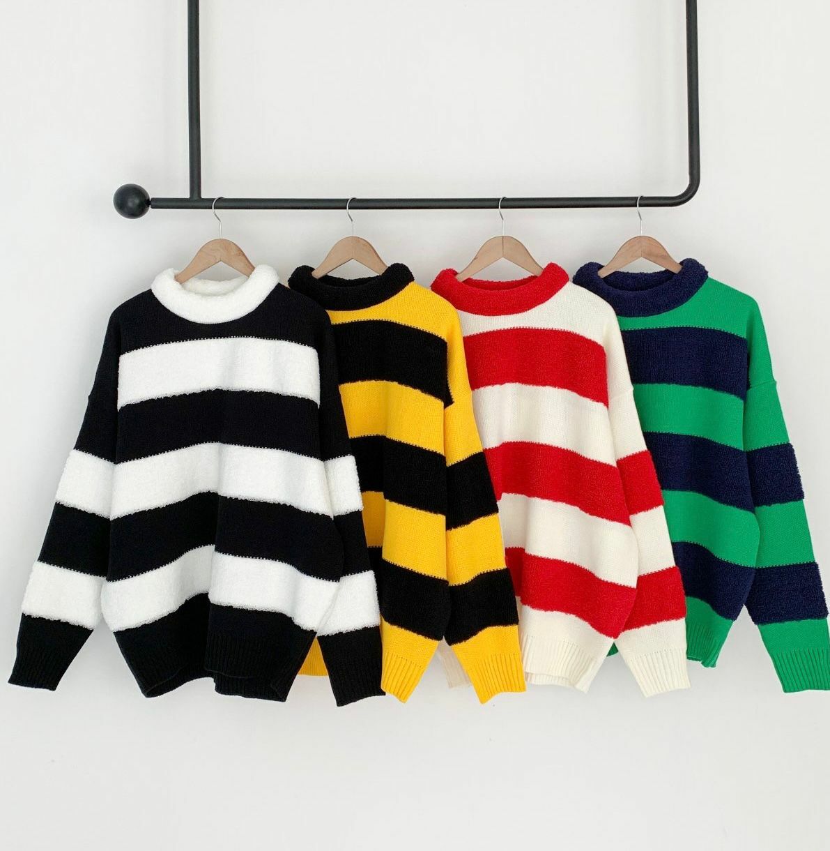 圓領橫間針織衫 3.14-050T