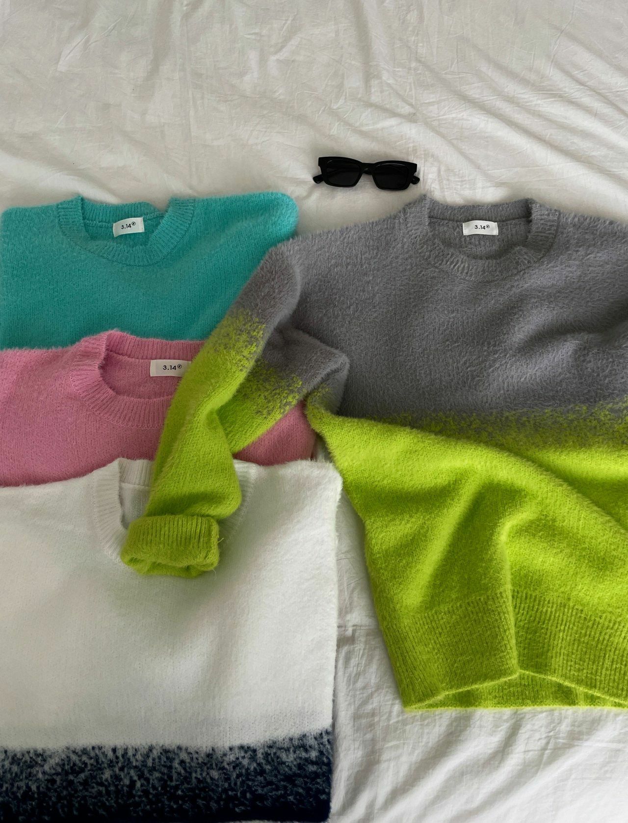 圓領拼色針織衫 3.14-051T