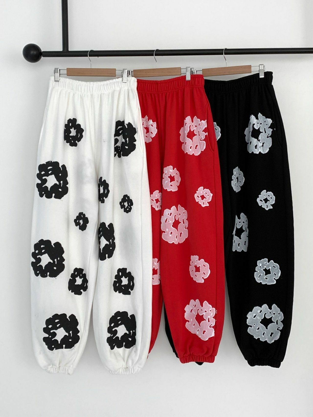 花花圖案束腳棉質運動褲 3.14-053P