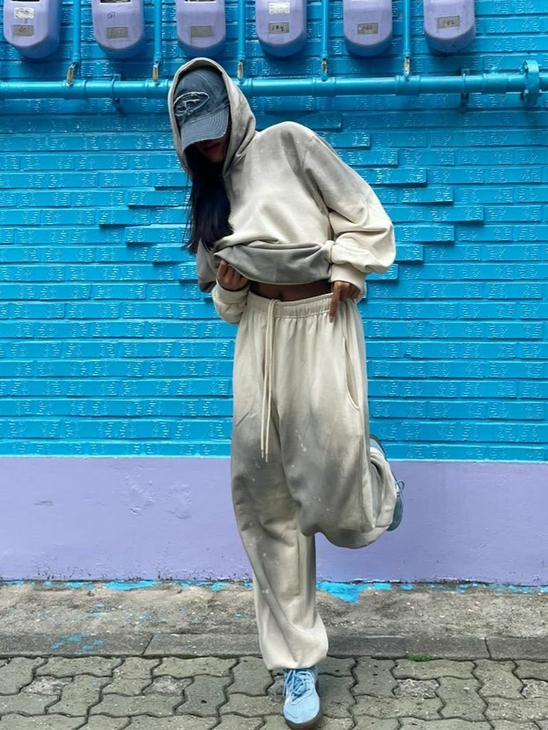 仿污束腳棉質運動褲 3.14-061P