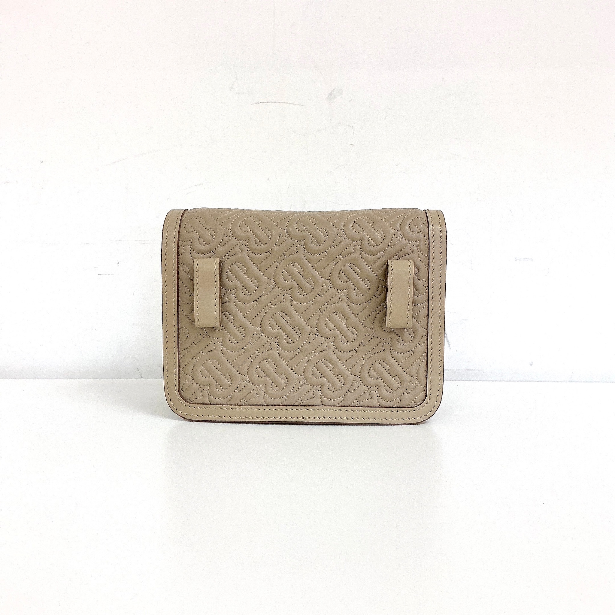 Burberry Mini TB logo Bag - Beige / Ghw
