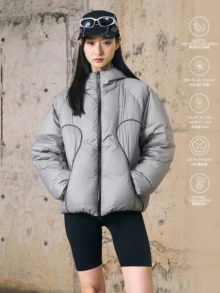 ENshadower隱蔽者 異型絎線結構連帽羽絨外套