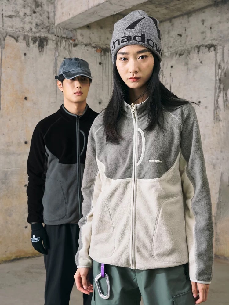 ENshadower隱蔽者 重磅拼色抓絨衣秋冬保暖搖粒絨外套