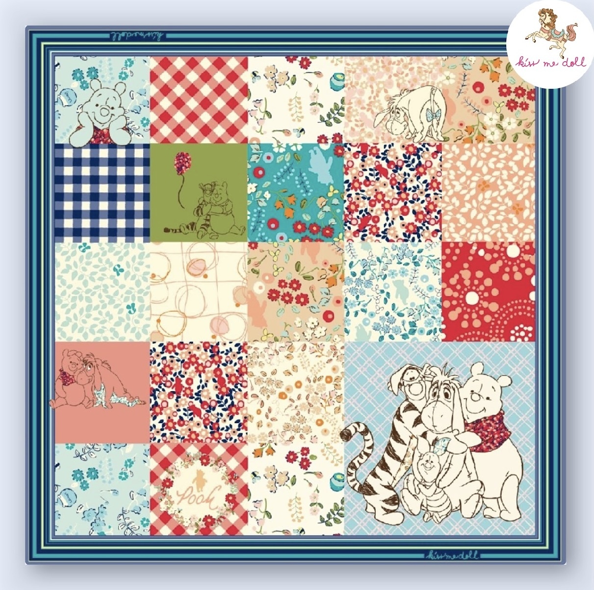 KISS ME DOLL - 真絲絲巾 ( WINNIE THE POOH )