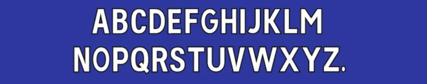 [印字]  2023~ 英格蘭超級聯賽用字母 (白色)