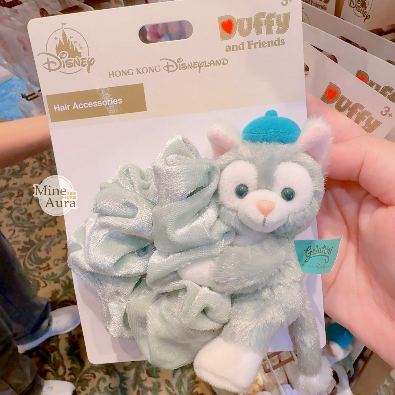 傑拉托尼 畫家貓 Gelatoni 絨毛抱抱 造型 髮束 大腸圈 髮飾 -香港迪士尼樂園