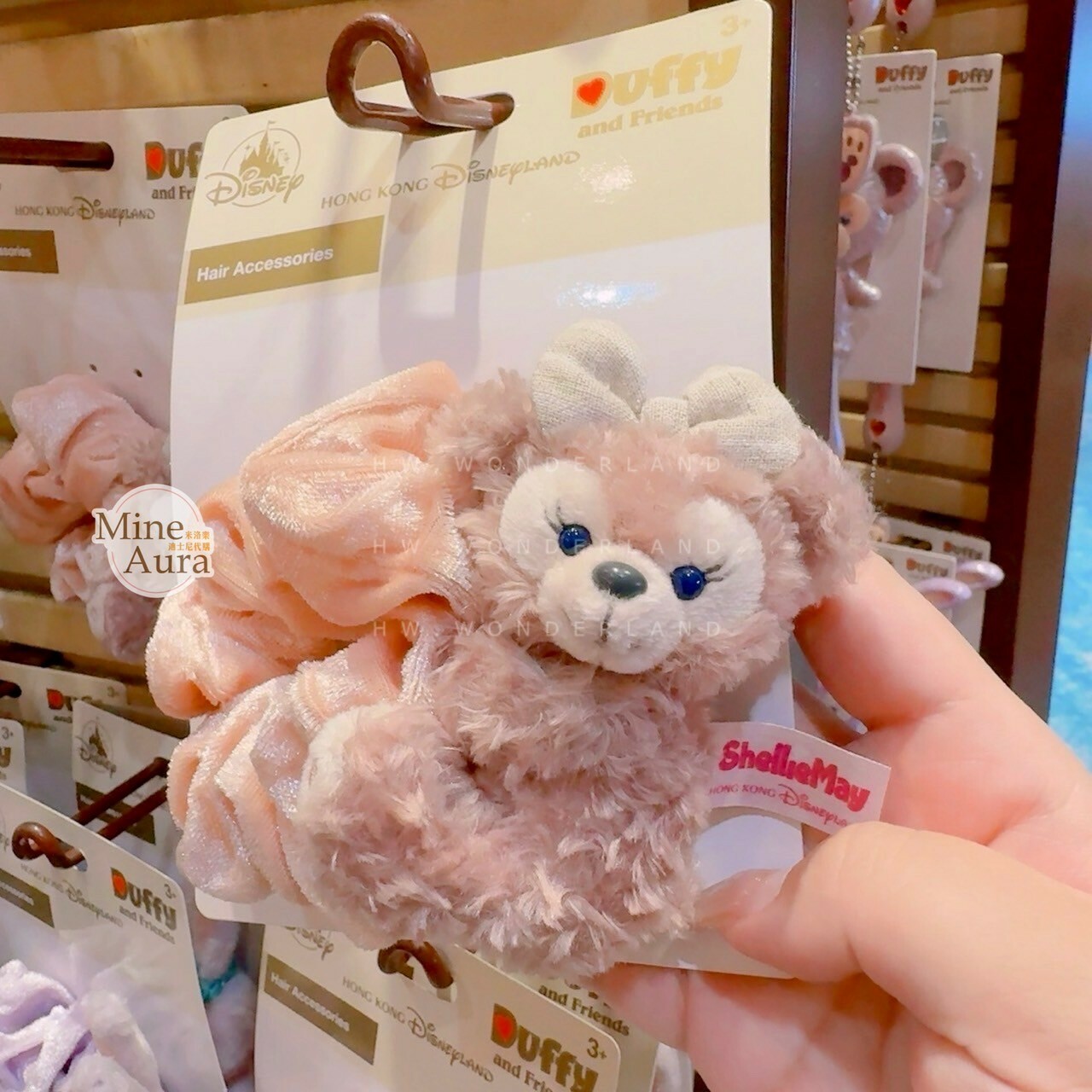 雪莉玫 ShellieMay 絨毛抱抱 造型 髮束 大腸圈 髮飾 -香港迪士尼樂園