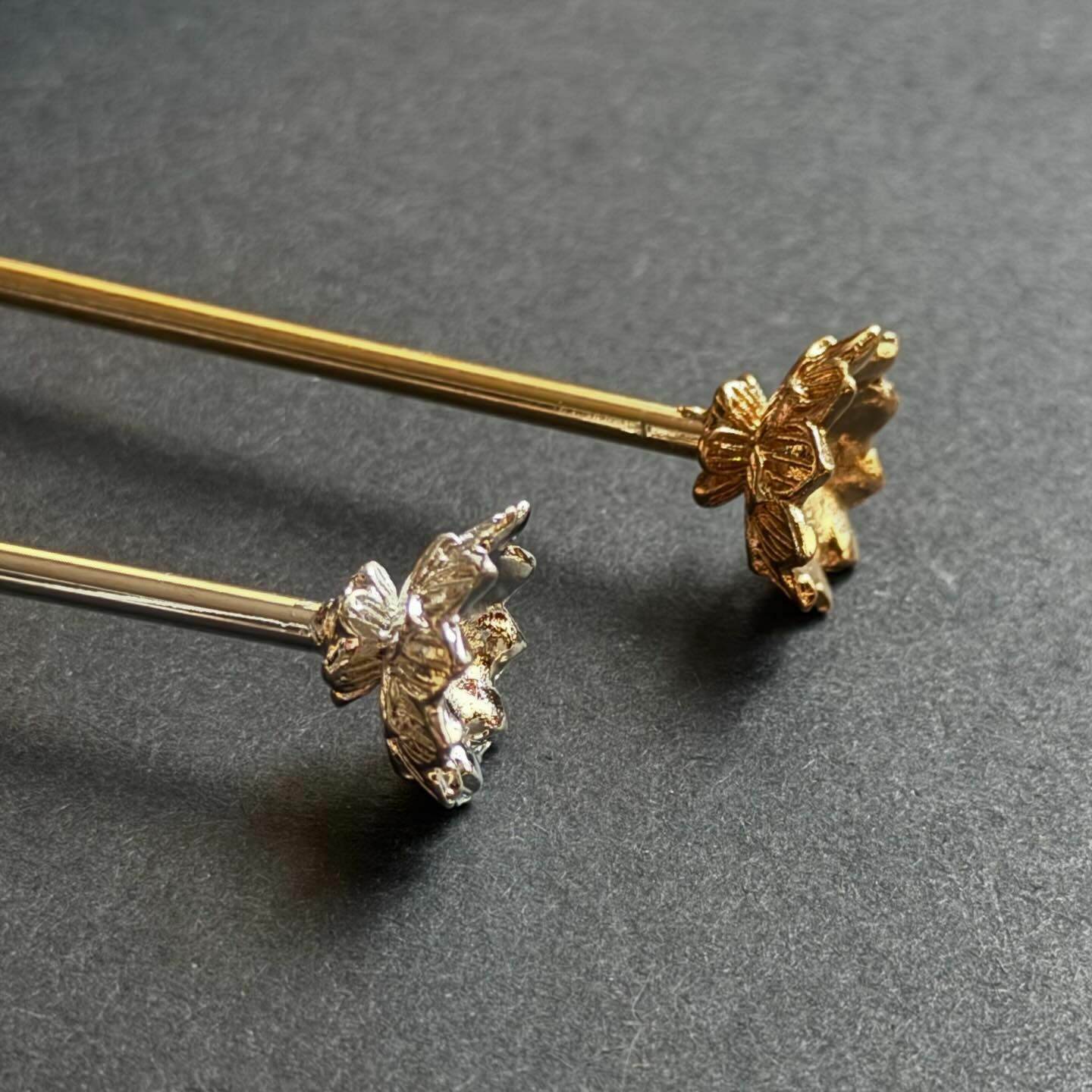 [原石] 金屬 DIY 水晶髮簪（可當作書籤）