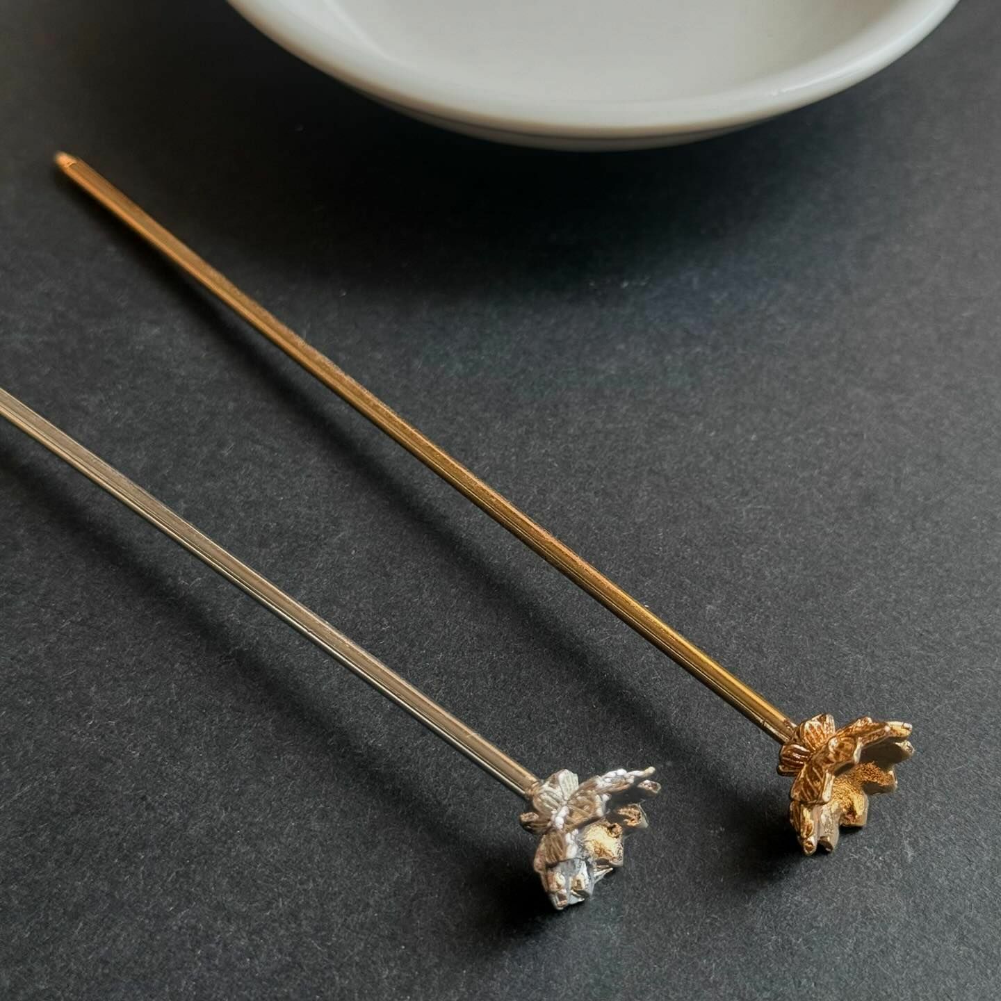 [原石] 金屬 DIY 水晶髮簪（可當作書籤）