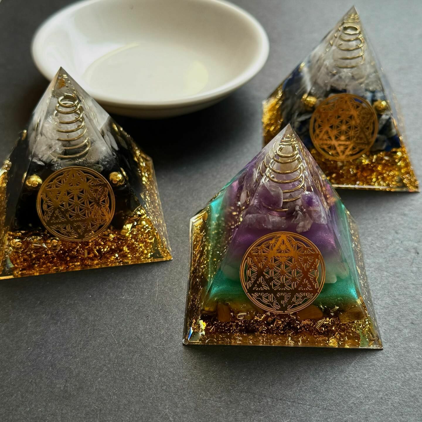 [原石] 奧剛金字塔 / 奧根塔 五芒星生命之花