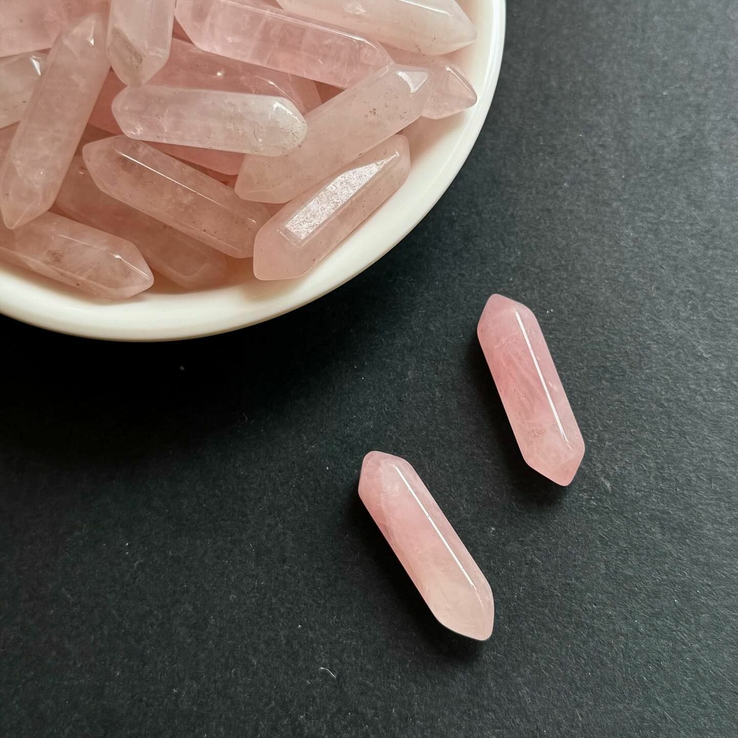 [原石] 粉晶 水晶陣雙尖 一組 5 根