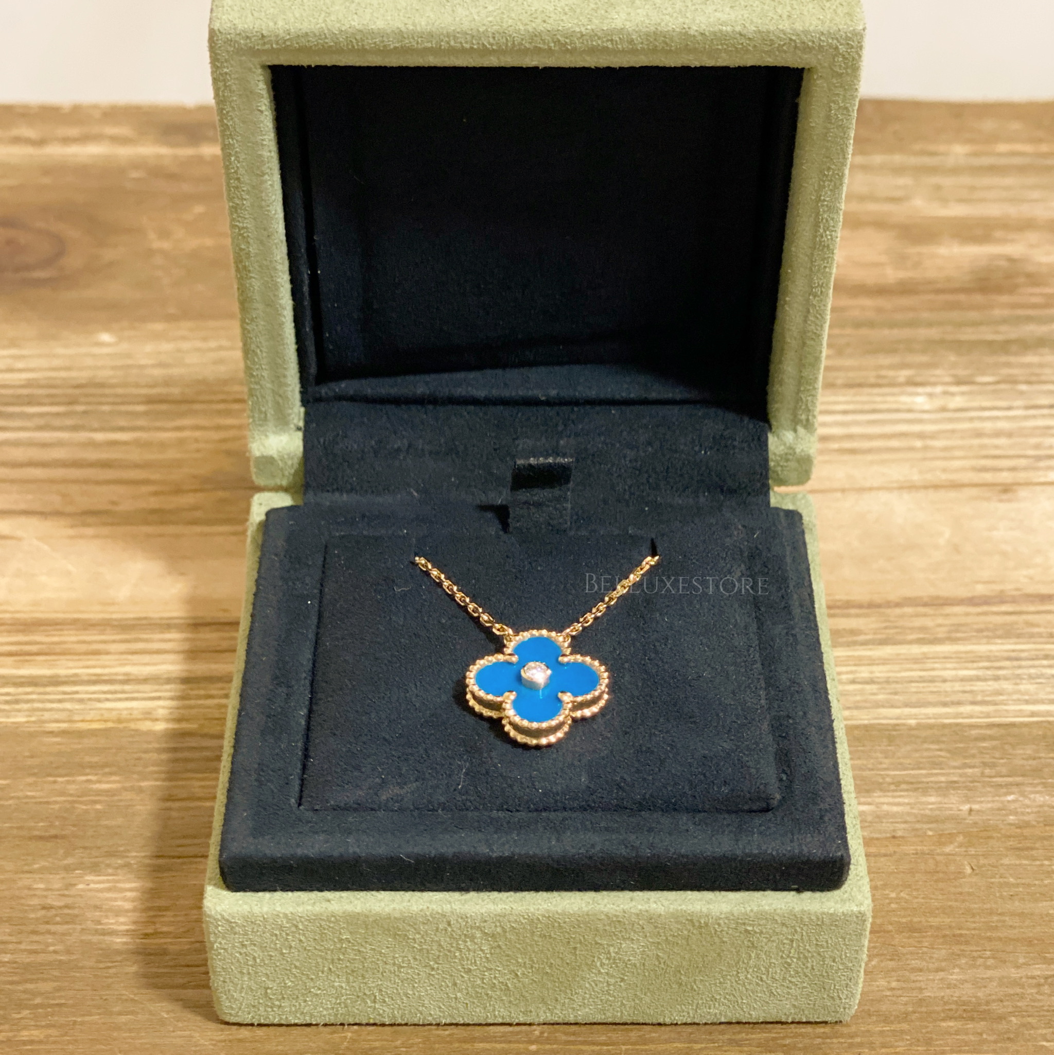 [Preowned] VCA vintage alhambra necklace with diamo...