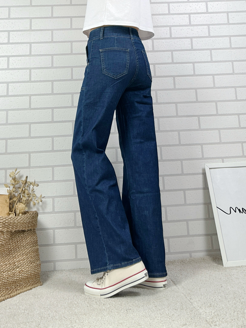 雙釦收腹顯瘦洗水寬褲 ⚡️搶現貨⚡️