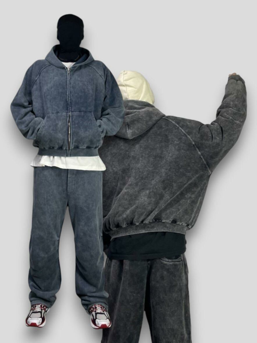 洗水連帽拉鍊外套(薄抓毛底) DOVER-014JK