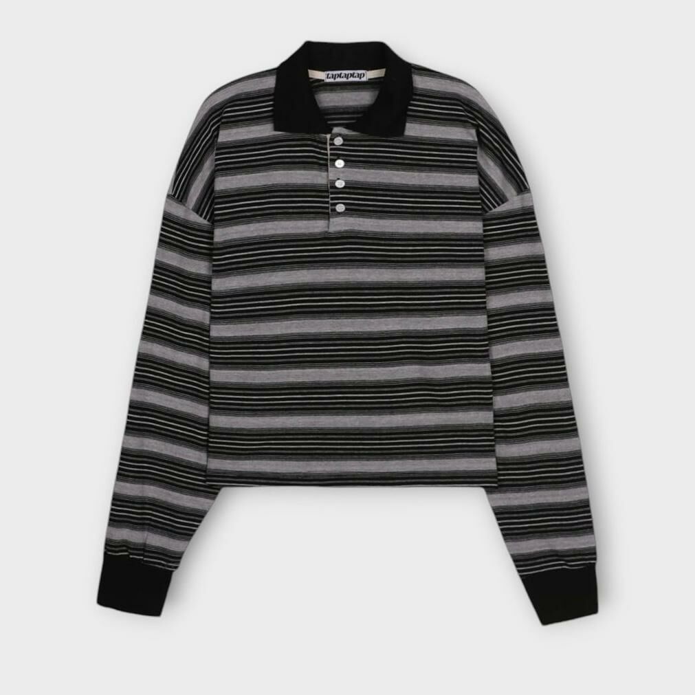 橫間長袖PoloTee taptaptap-064T