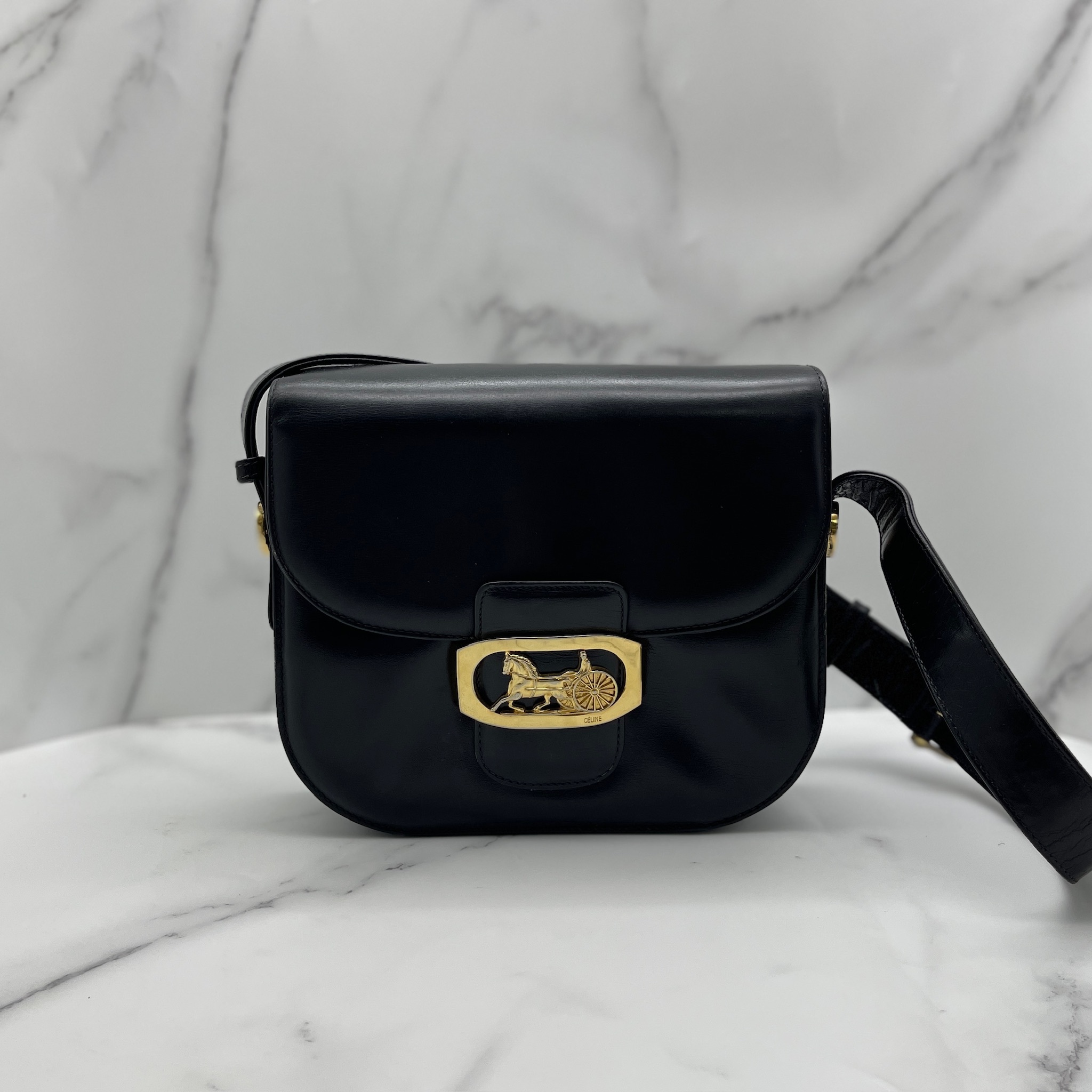 Celine vintage horse carriage shoulder bag