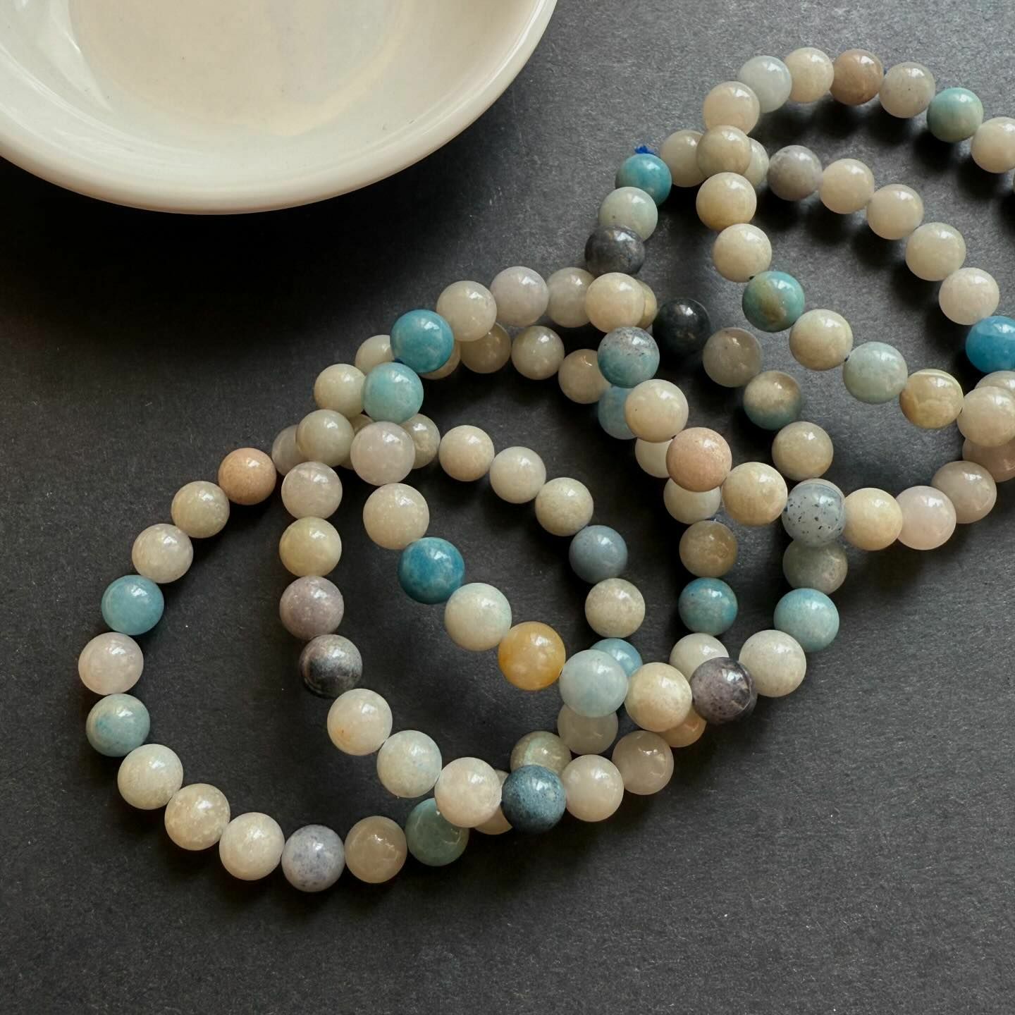 [原石] 氫氧磷鋁石 / 羥磷鋁石 水晶手串