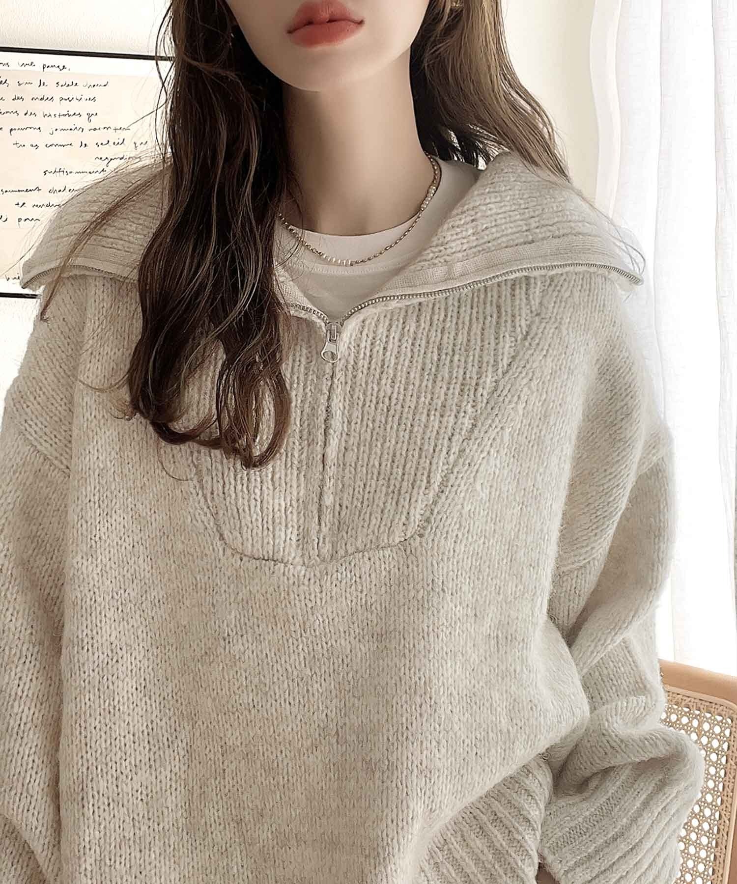 🇯🇵 日系品牌 JAVA 翻領 毛衣 針織衣 針織衫 半拉鏈 / 預購